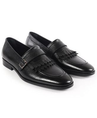 Men's Tortoise Monk Strap Slip-On Dress Loafers