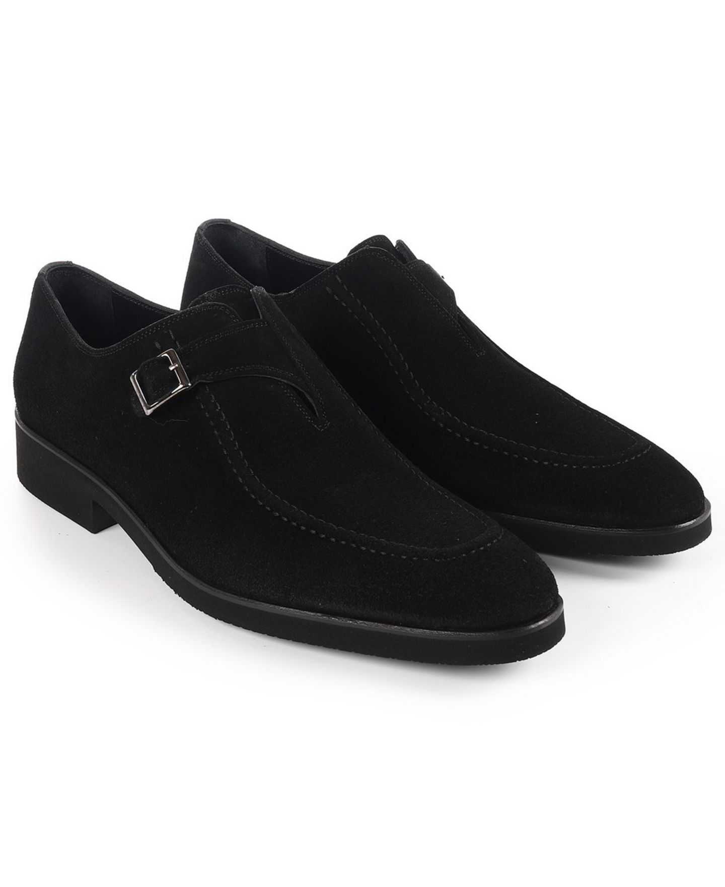 Мужские туфли VELLAPAIS Monk Strap Slip-On Dress Shoes, цвет: Чёрный — фото 5