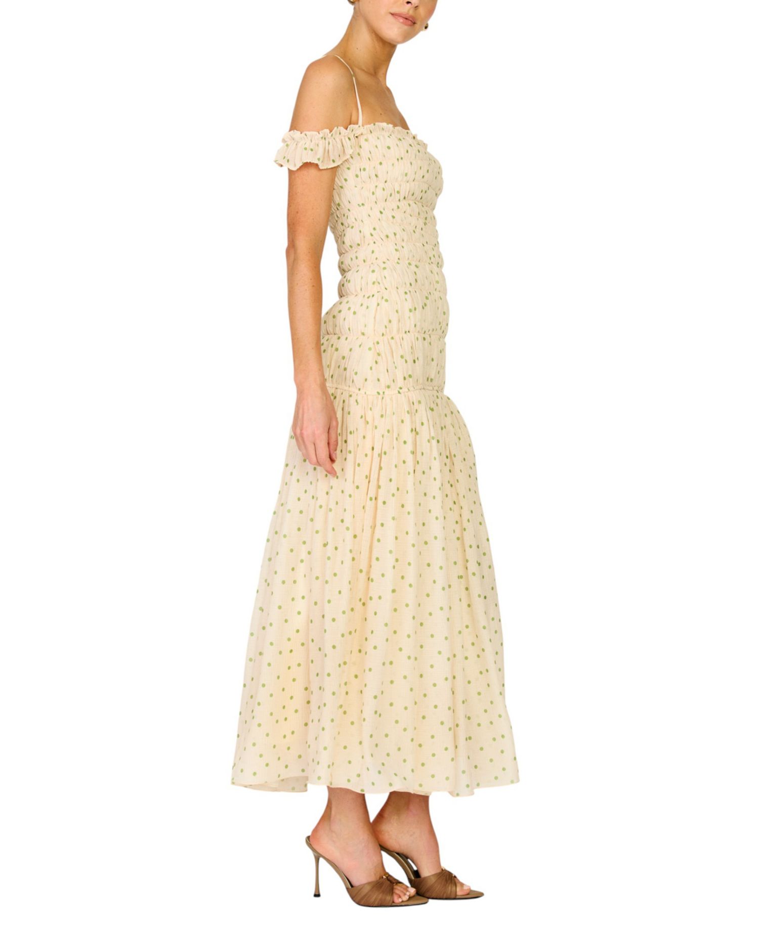 Women's Polka Dot Print Maxi Dress