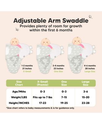 3pk Soothe Zippy Baby Swaddles Months, Newborn Sleep Sacks, Zipper Swaddle, Wearable Swaddle Blanket