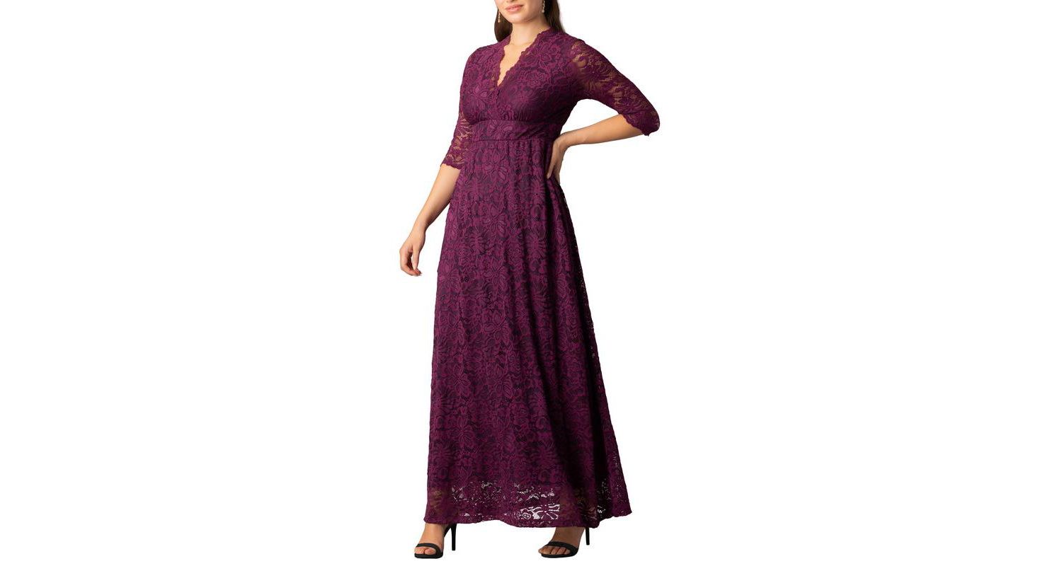 Women's Maria Lace A-Line Evening Gown with Pockets