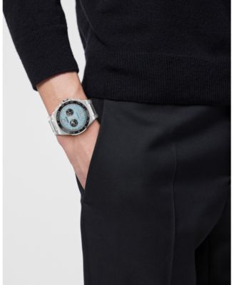 Men's Greca Reaction Silver Stainless Steel Bracelet Watch, 43mm