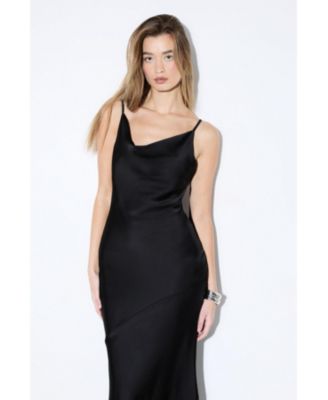 Women's Premium Satin Bow Bridesmaid Dress