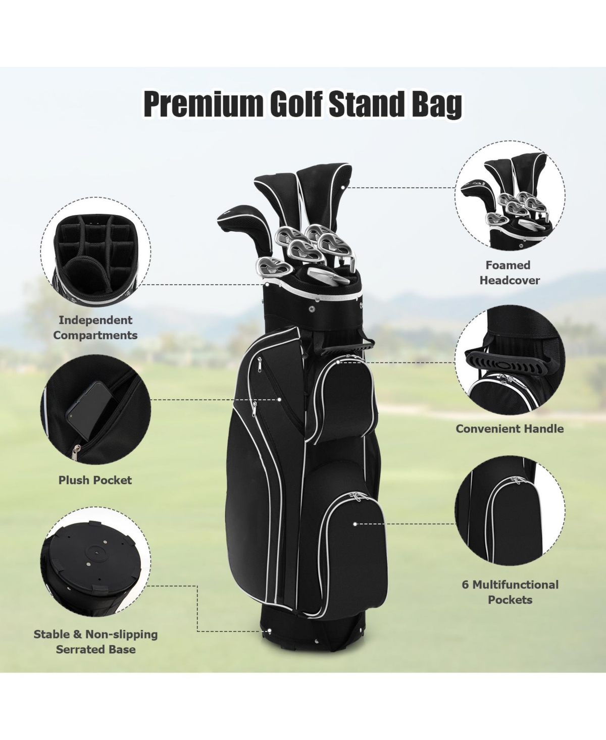 Mecale 10-Piece Ladies Complete Golf Club Set with Alloy Driver