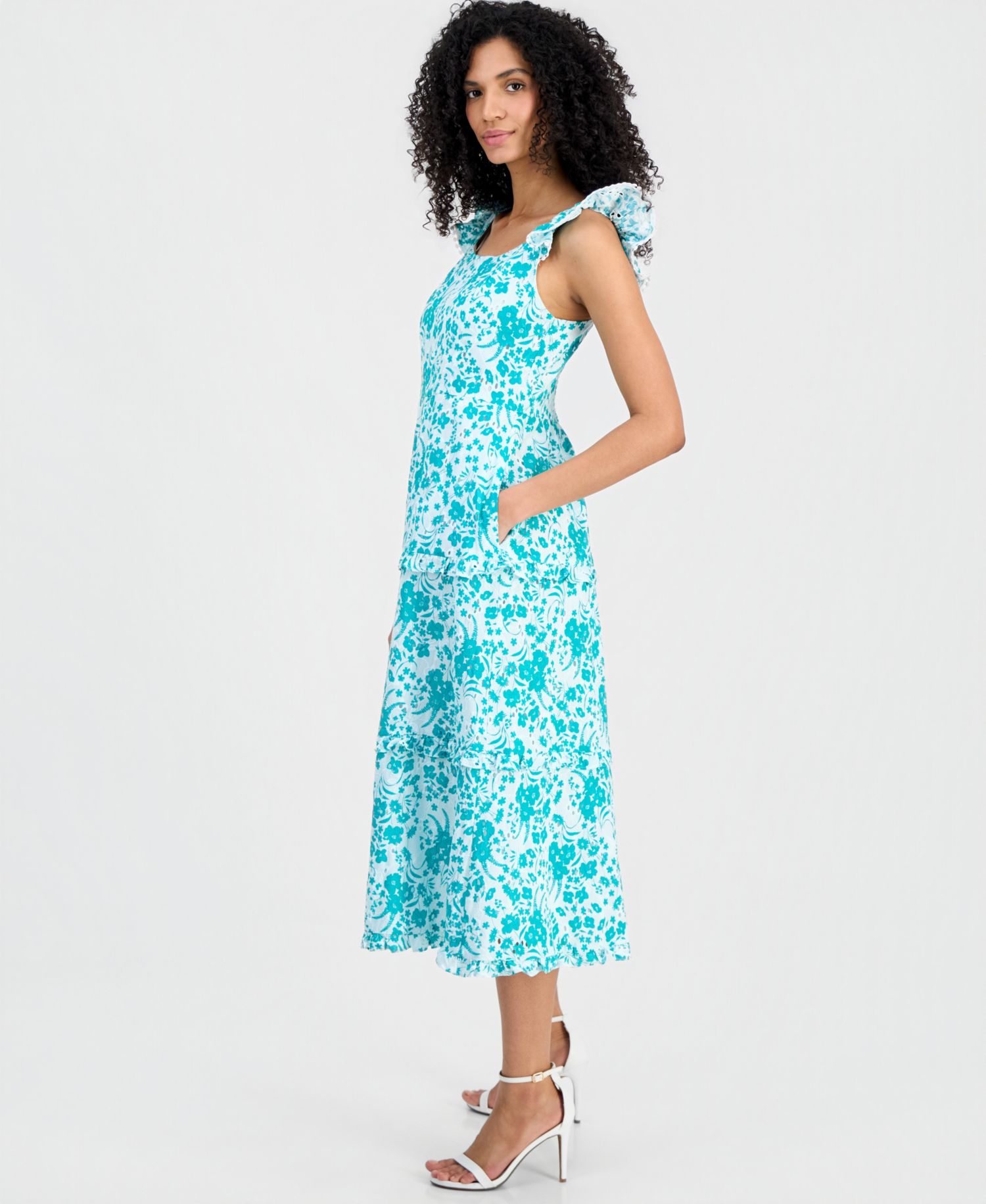 Women's Ruffled Tiered Midi Dress