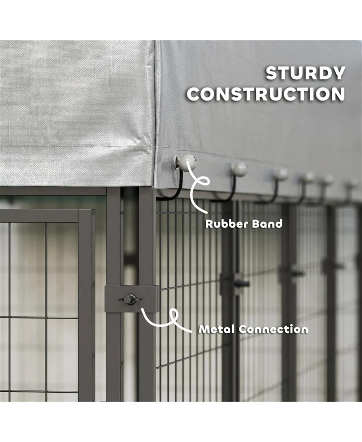 Aostirmotor Large Outdoor Dog Kennel, Spacious Animal Shelter