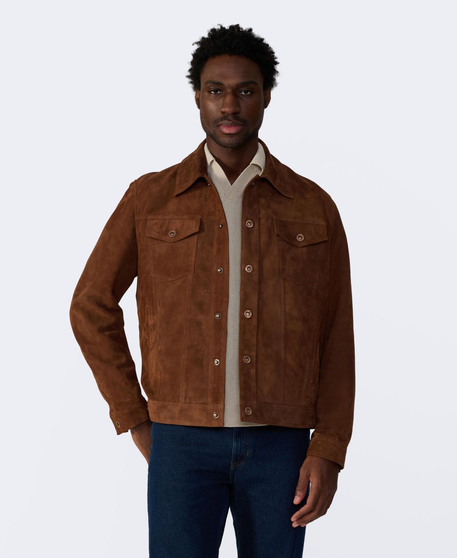 Men's Enzo Suede Shirt Jacket