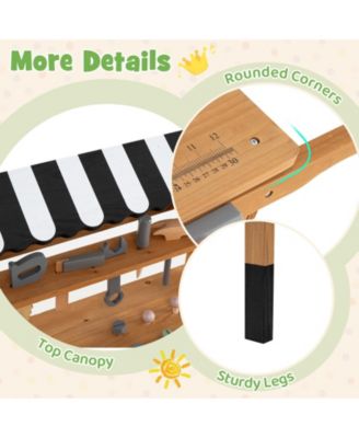 2-in-1 Kids Rolling Cart with Play Tools Set for Construction & Role Play