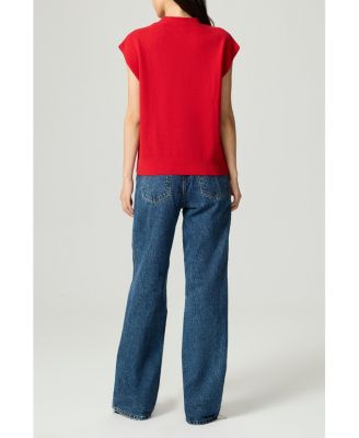 Women's Embellished V-Neck Knit Sweater Vest