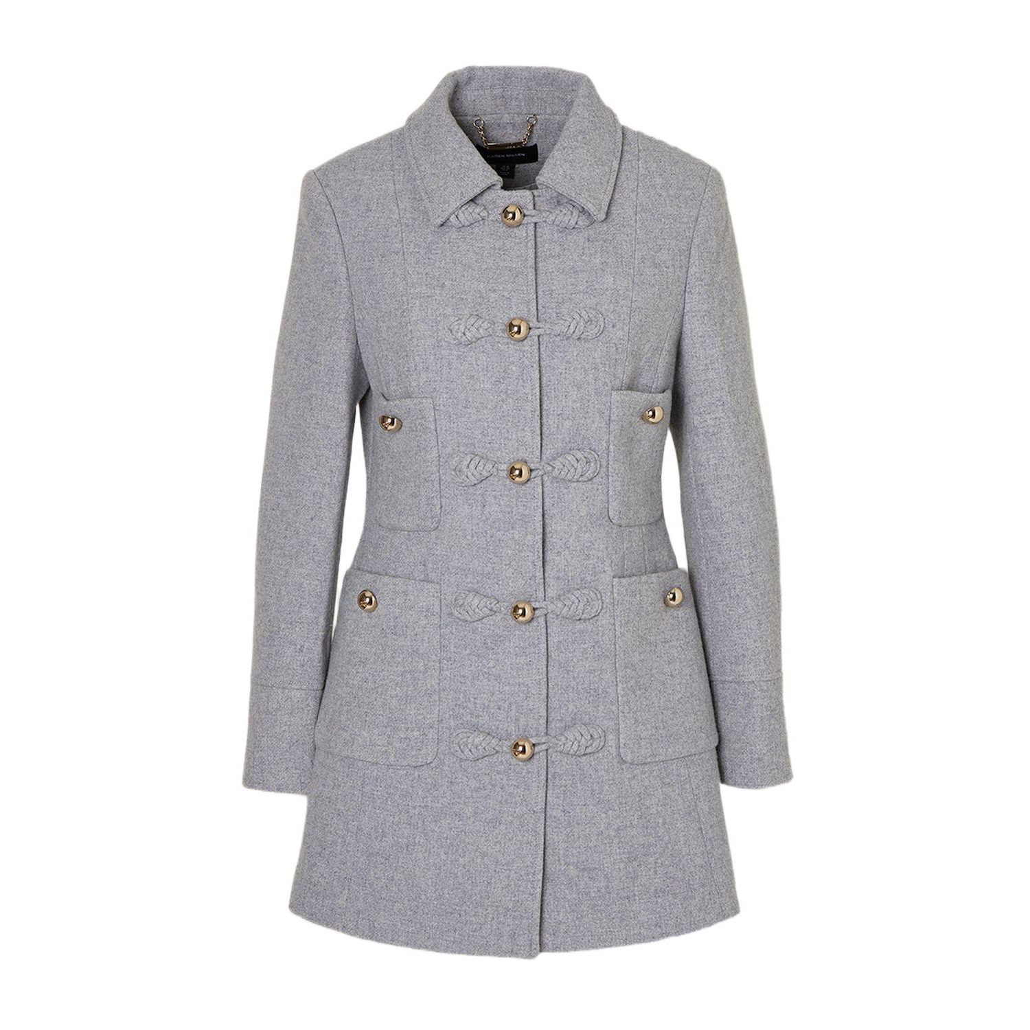 Women's Sculpted Midi Knot-Front Occasion Coat