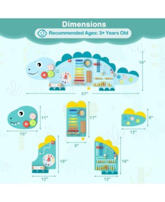 11-in-1 Dinosaur Activity Wall Busy Board Panels