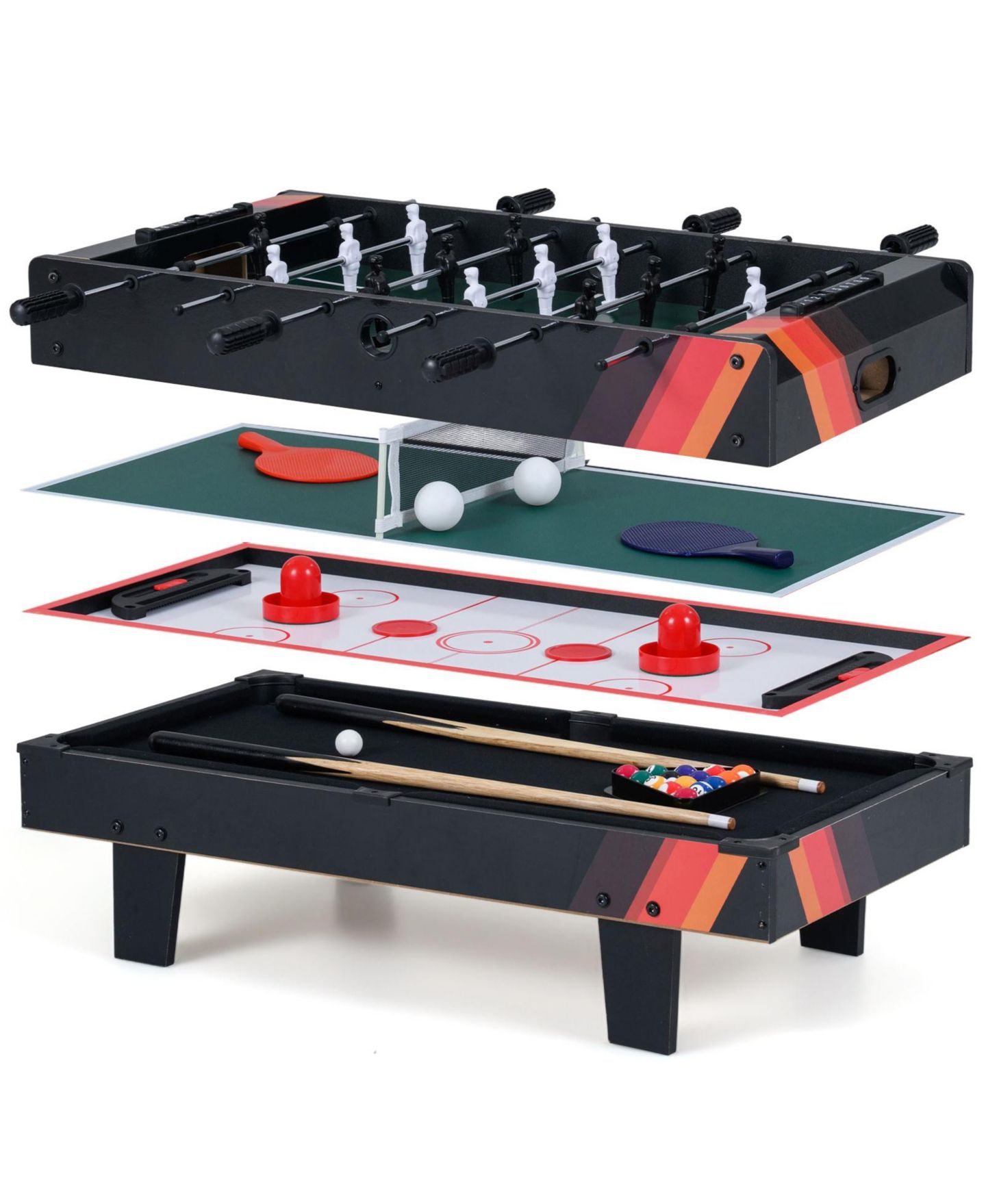 Детские игрушки Mecale 4-in-1 Multi-Game Table Set, Ages 8+, цвет: Чёрный — фото 10