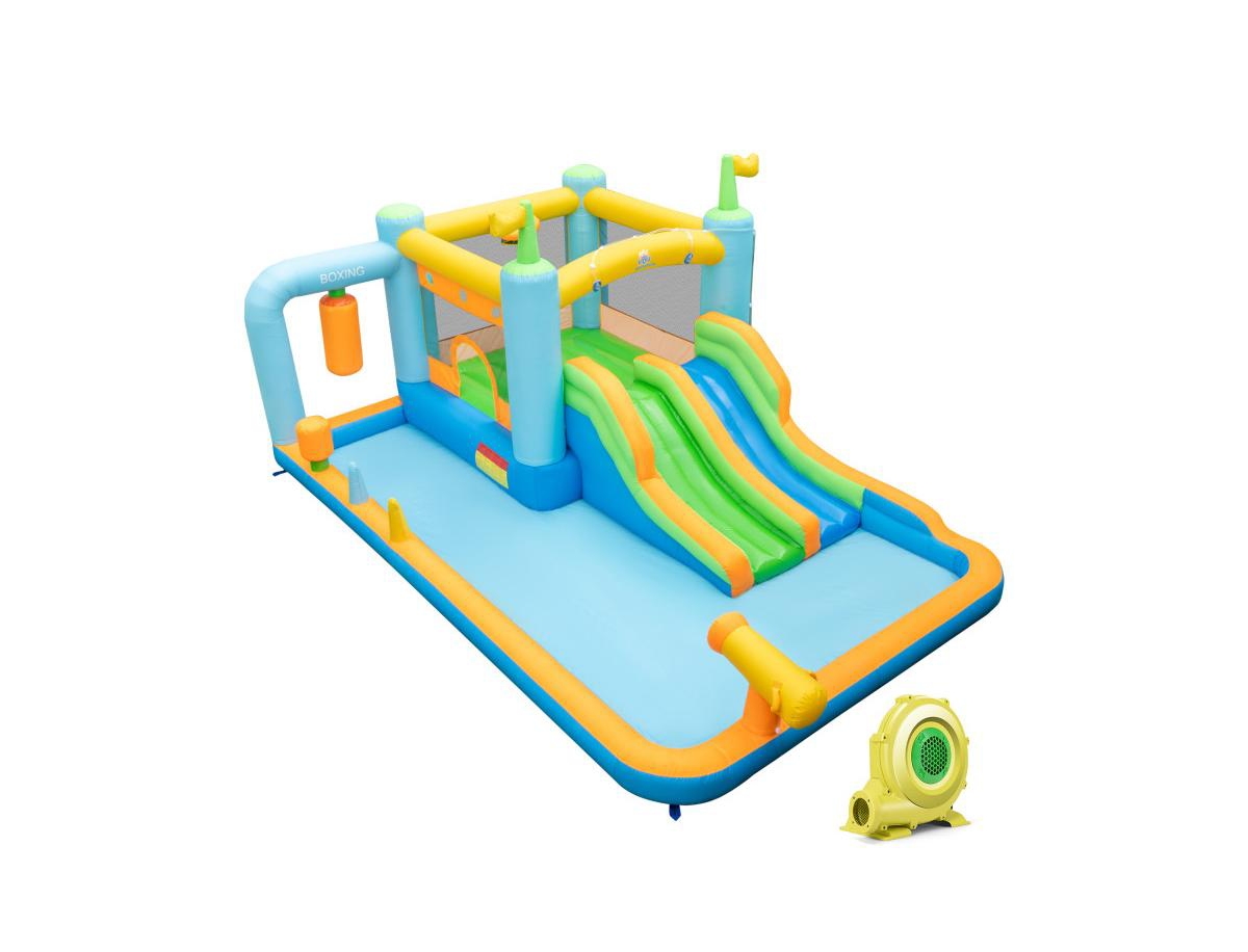 Mecale Giant Inflatable Water Slide for Kids Ages 3-10, 735W Blower Included