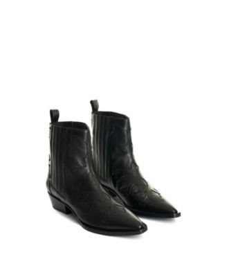 Women's Leather Western Ankle Boots