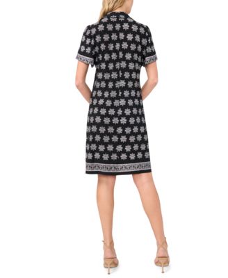 Women's Short-Sleeve Knit Polo Dress