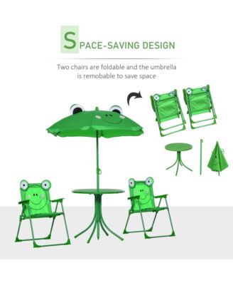 Folding Kids Table and Chair Set for Garden, Backyard,