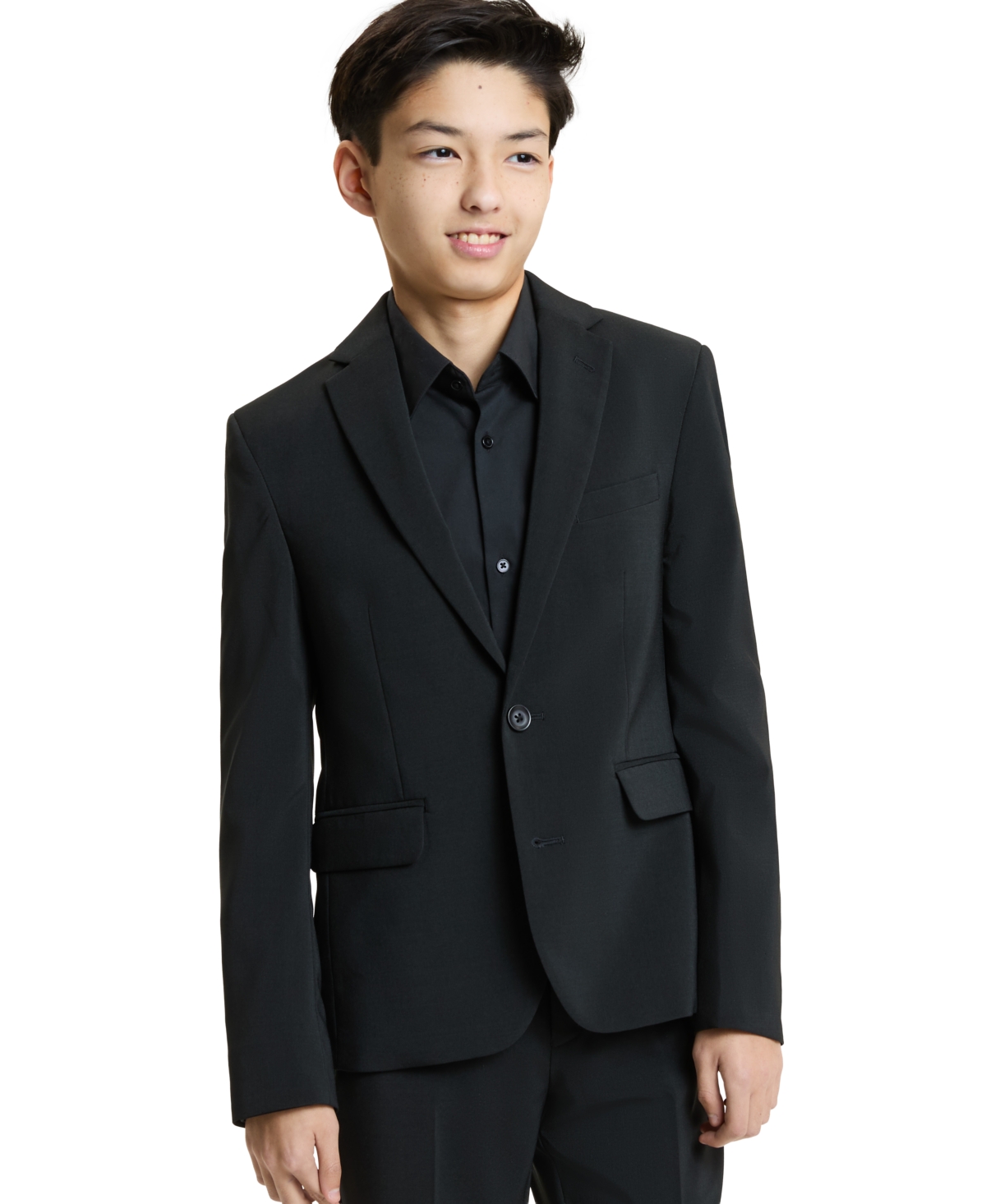 Kenneth Cole Reaction Big Boys Slim Fit 2 Piece Stretch Suit