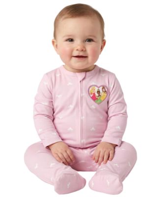 Baby Girl Princess Sleep & Play Coverall