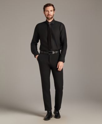 Men's Diamond Dobby Spread Collar Dress Shirt