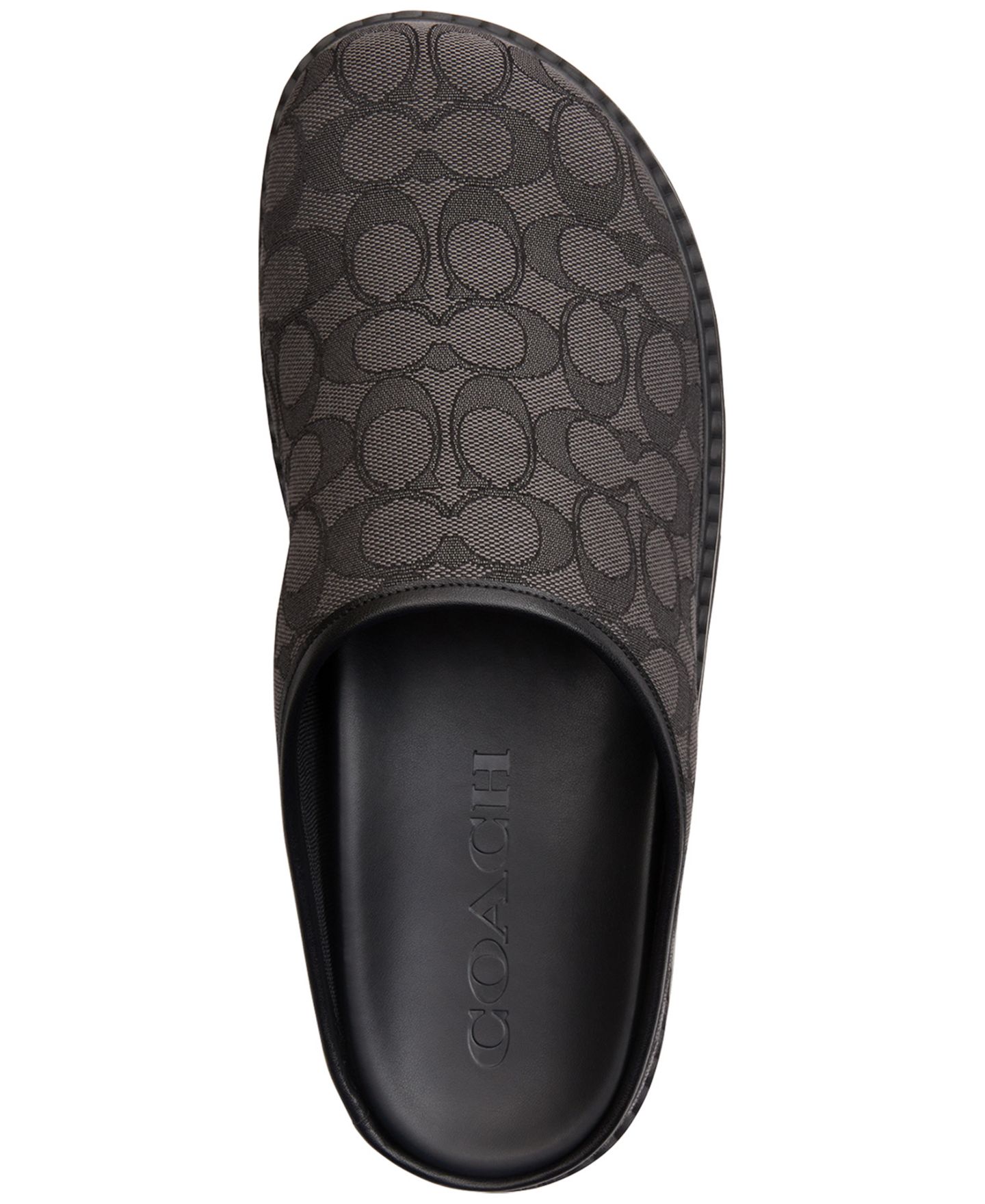 Мужские сабо COACH Round Toe Sport Clogs, цвет: Графитовый / Чёрный — фото 4