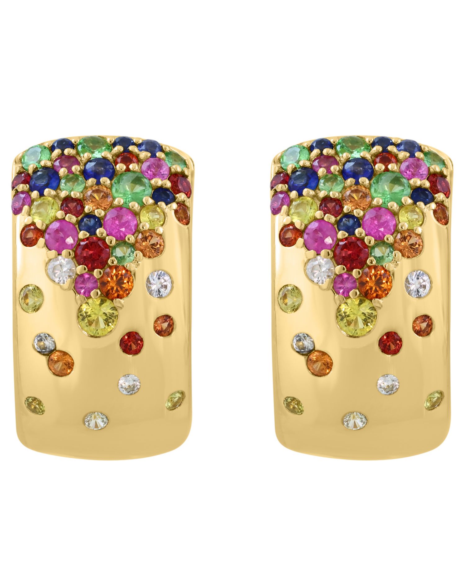 Multi-Gemstone (1-5/8 ct. t.w.) Earrings in 14k Yellow Gold-Plated Sterling Silver