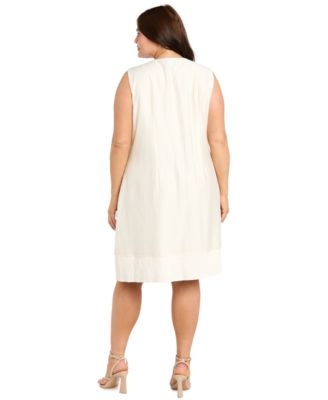 Plus Size V-Neck Dress & Jacket