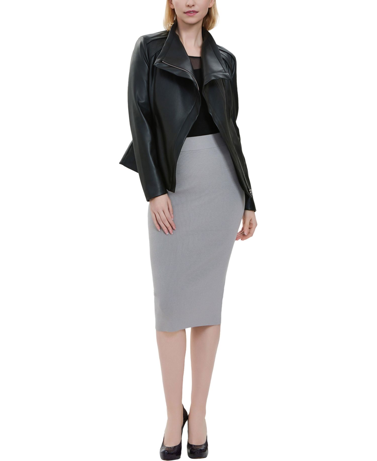 Women's Faux Leather Moto Jacket