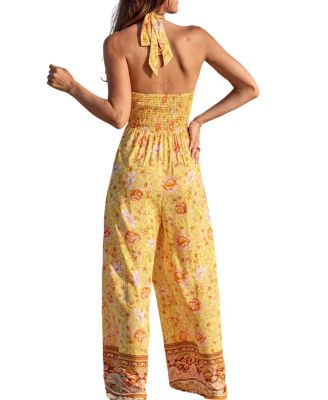 Women's Halter Neck Floral Jumpsuit