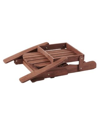 Outdoor Wooden Folding Adirondack Chair with BackRest & SeatBoard, Wood Patio Chair