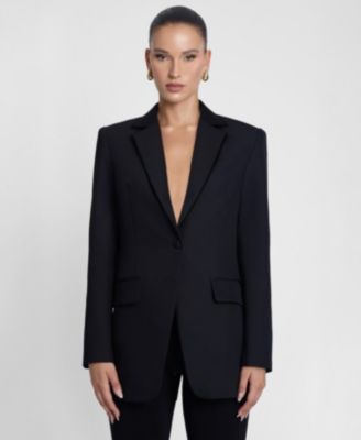Women's Classic Column Tailored Belted Blazer