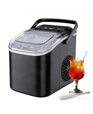 8.5 in. 26 lb. Bullet Ice Portable Countertop Ice Maker in Black with Auto-Cleaning