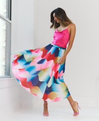 Women's Pleated Midi Skirt