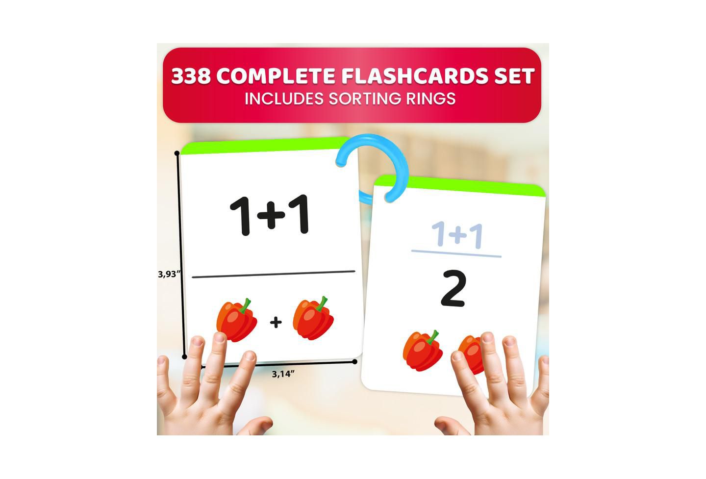 Детские игрушки Quokka Flash Cards Grades 1-3 Math 338-Piece Set, Ages 4+, цвет: 338 Add & Substract — фото 2