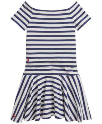 Girls' 2T-6X Striped Stretch Jersey T-Shirt & Skort, 2-Piece Set