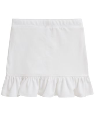 Girls' 2T-6X Ruffled Stretch Mesh Wrap Skort