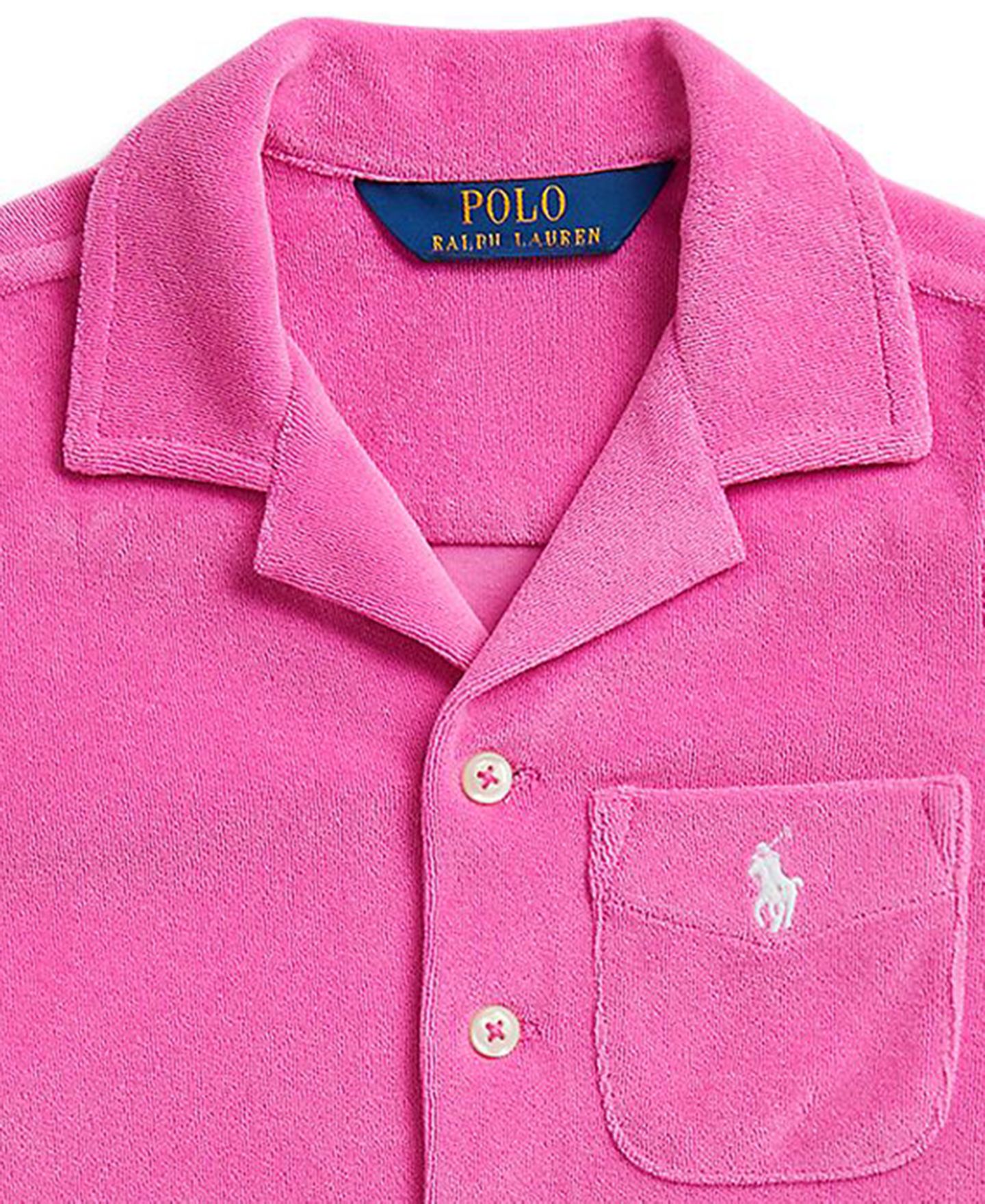 Детский комплект Polo Ralph Lauren: махровая рубашка и шорты, 2T-6X, цвет: Синий — фото 5