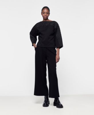 Women's Quilted Embroidered Top