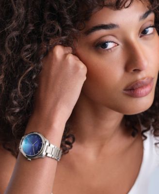 Women's Colourwave Silver Tone Stainless Steel Bracelet Watch, 36mm