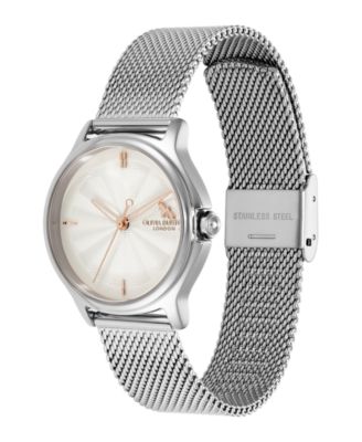 Women's OB Classic Bee Silver Tone Stainless Steel Mesh Bracelet Watch, 29.8mm