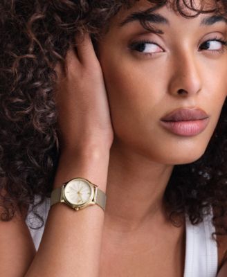 Women's OB Classic Bee Gold Tone Stainless Steel Mesh Bracelet Watch, 29.8mm