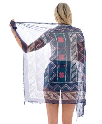 Satin Abstract Square Scarf