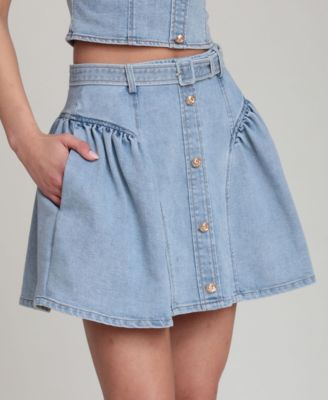 Women's Belted Mini Skirt
