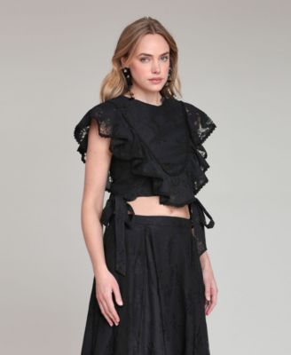 Women's Ruffle-Trimmed Top