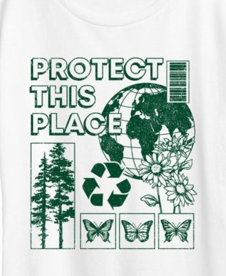 Plus Size Instant Message Protect This Place Short-Sleeve Graphic T-Shirt
