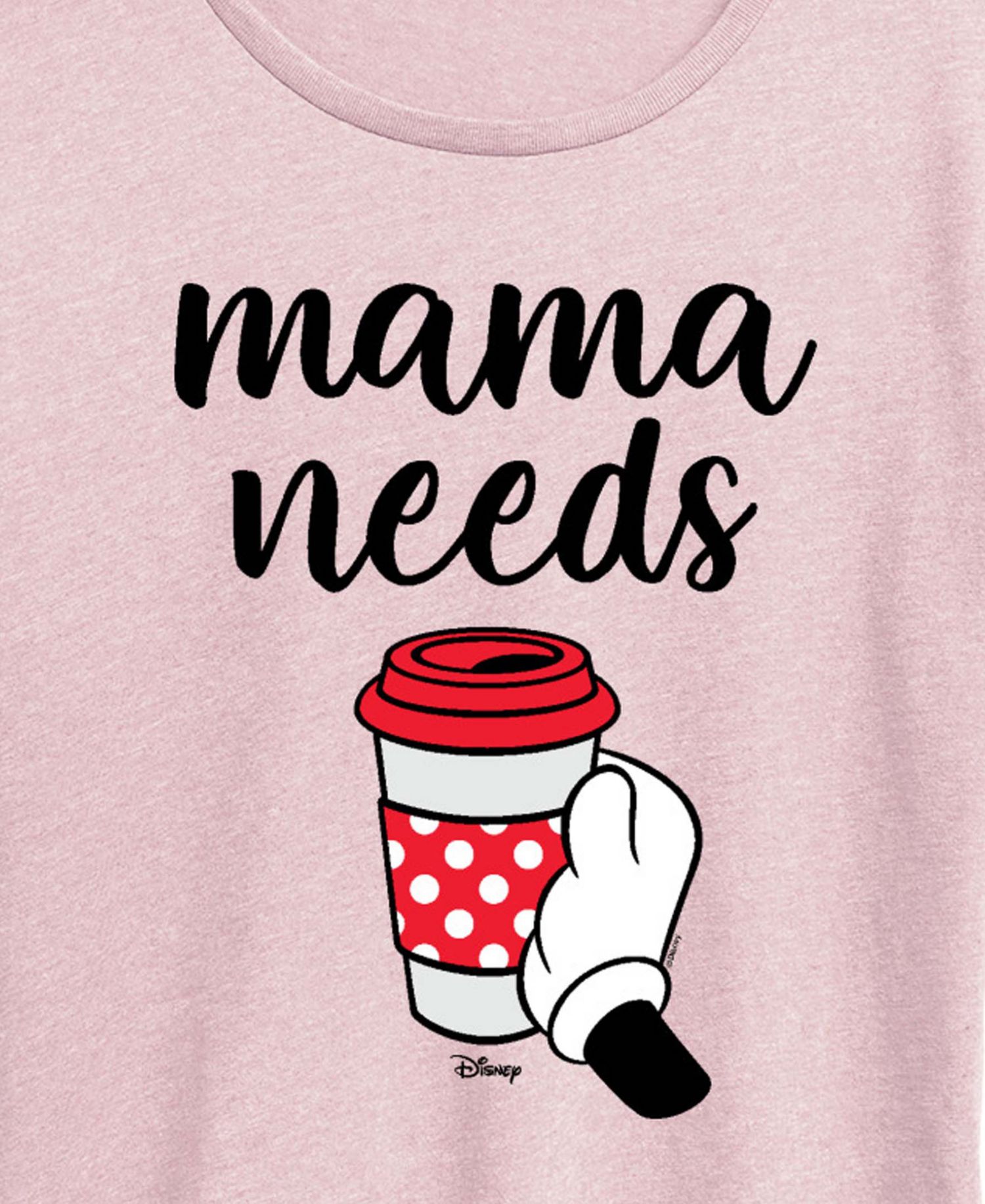 Plus Size Disney Mama Needs Coffee Short-Sleeve Graphic T-Shirt