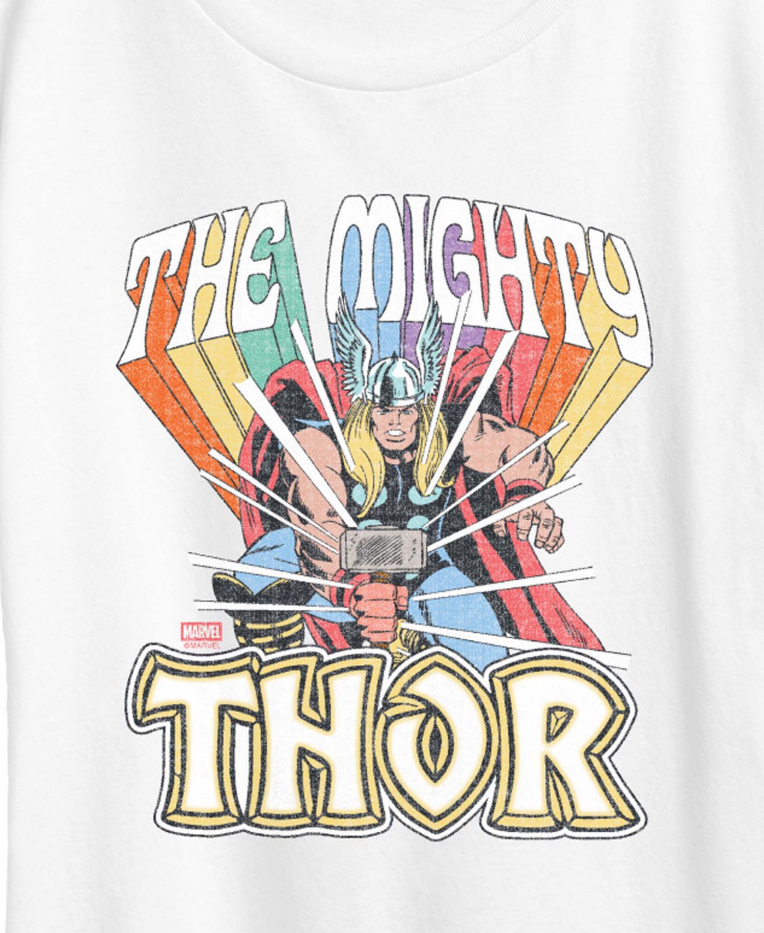 Plus Size Thor Faded Rainbow Short-Sleeve Graphic T-Shirt