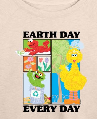 Plus Size Sesame Street Earth Day Every Day French Terry Long-Sleeve T-Shirt