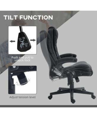 6 Point Vibrating Massage Office Chair with Lumbar Heat