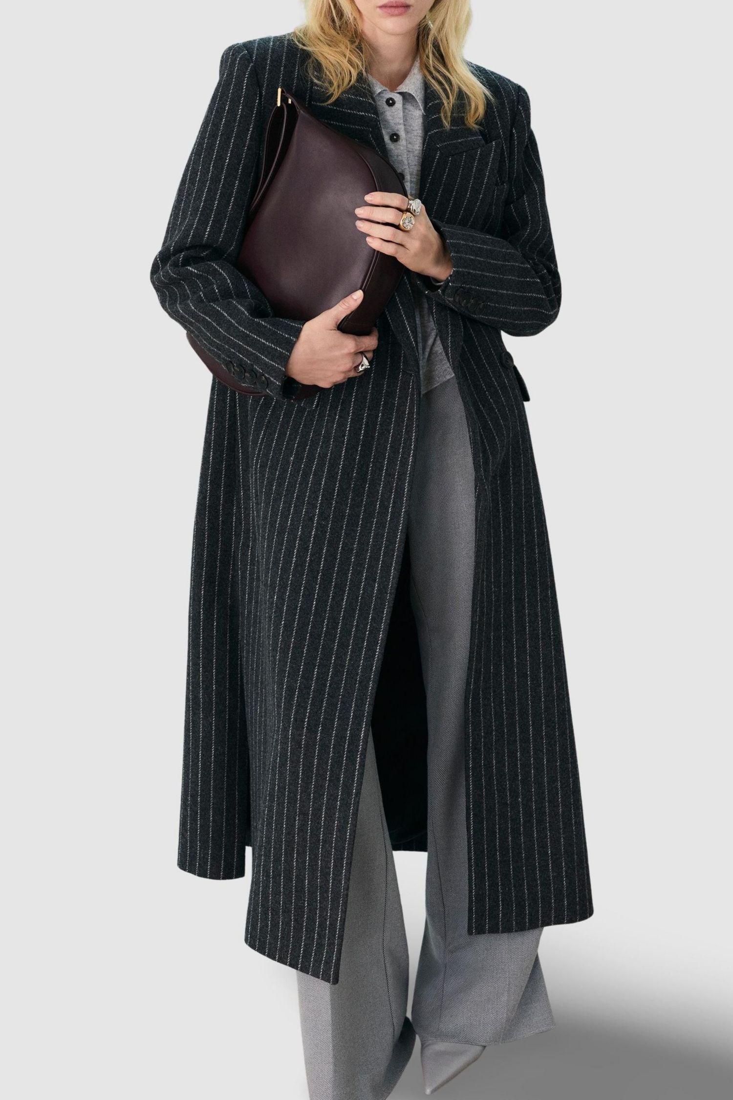 Women's Double Breasted Tailored Maxi Coat