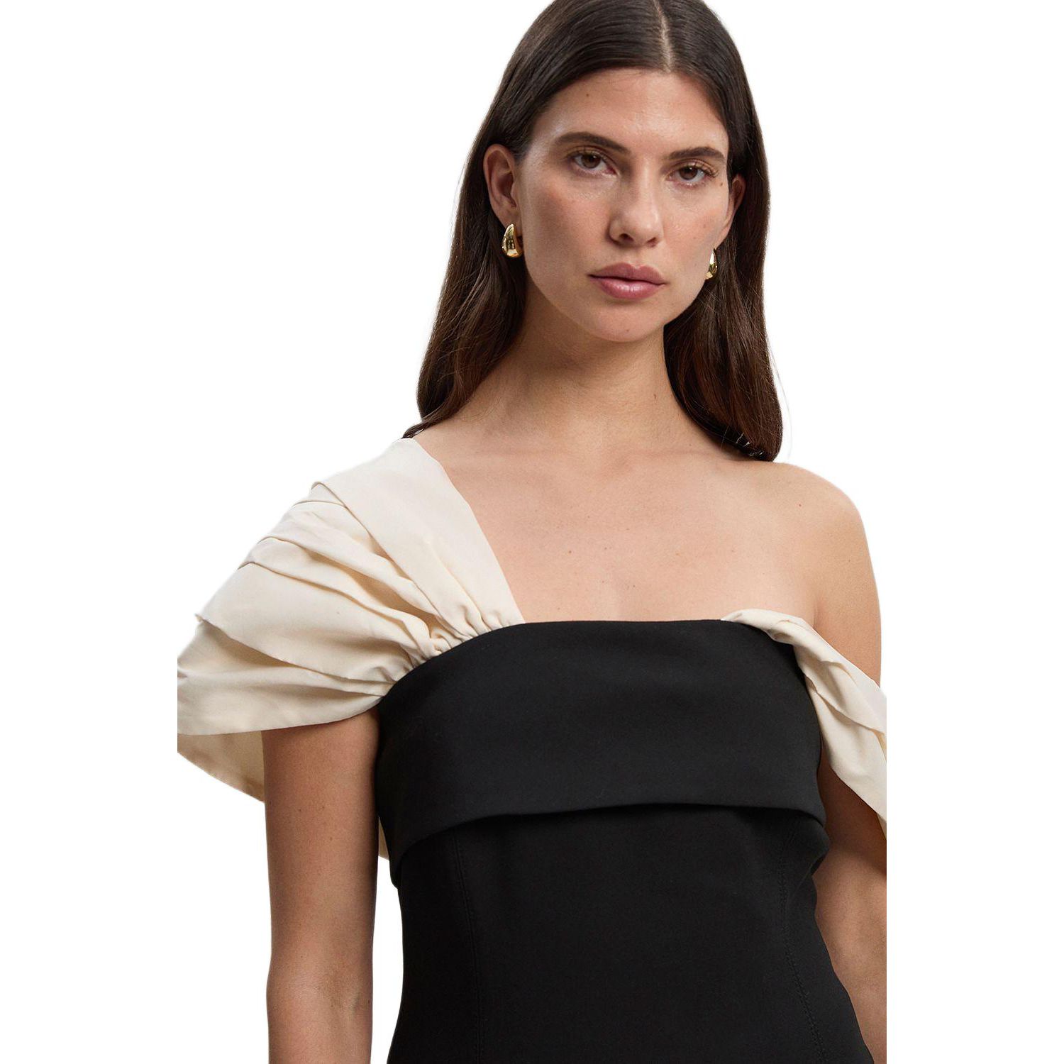 Women's Tailored Taffeta Sleeve Maxi Dress